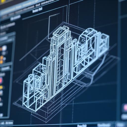 Close-up of a CAD software interface showing a detailed design.