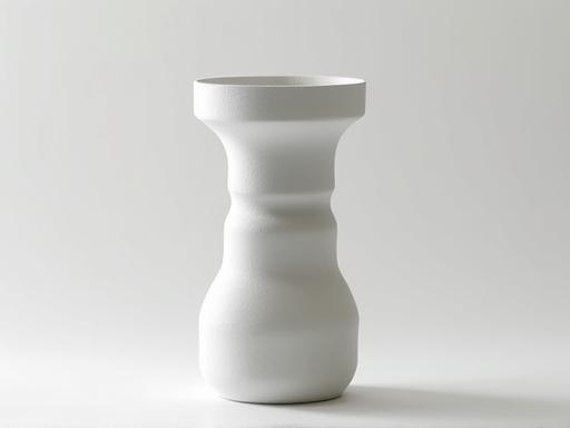 A 3D printed prototype of a modern vase.